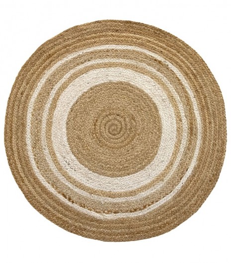 JUTE ALHAMBRA NATURAL BORDER ROUND