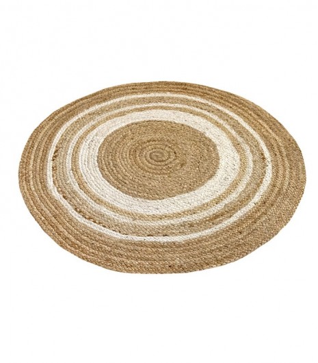 JUTE ALHAMBRA NATURAL BORDER ROUND